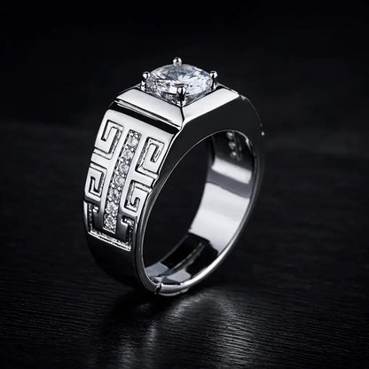 Noblex Charm Sterling Silver – CZ, Adjustable Luxury Ring