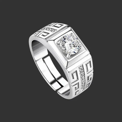 Noblex Charm Sterling Silver – CZ, Adjustable Luxury Ring