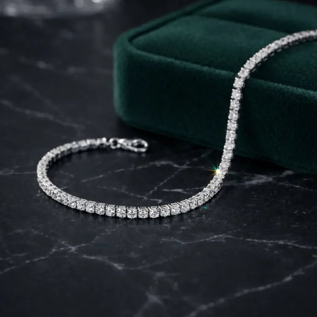 Noctessa - Alvora 925 sterling bracelet bridal jewelry elegant gift for her