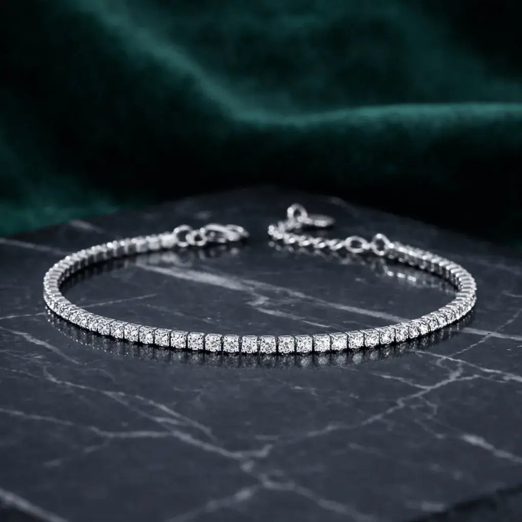Noctessa - Alvora 925 sterling bracelet bridal jewelry elegant gift for her
