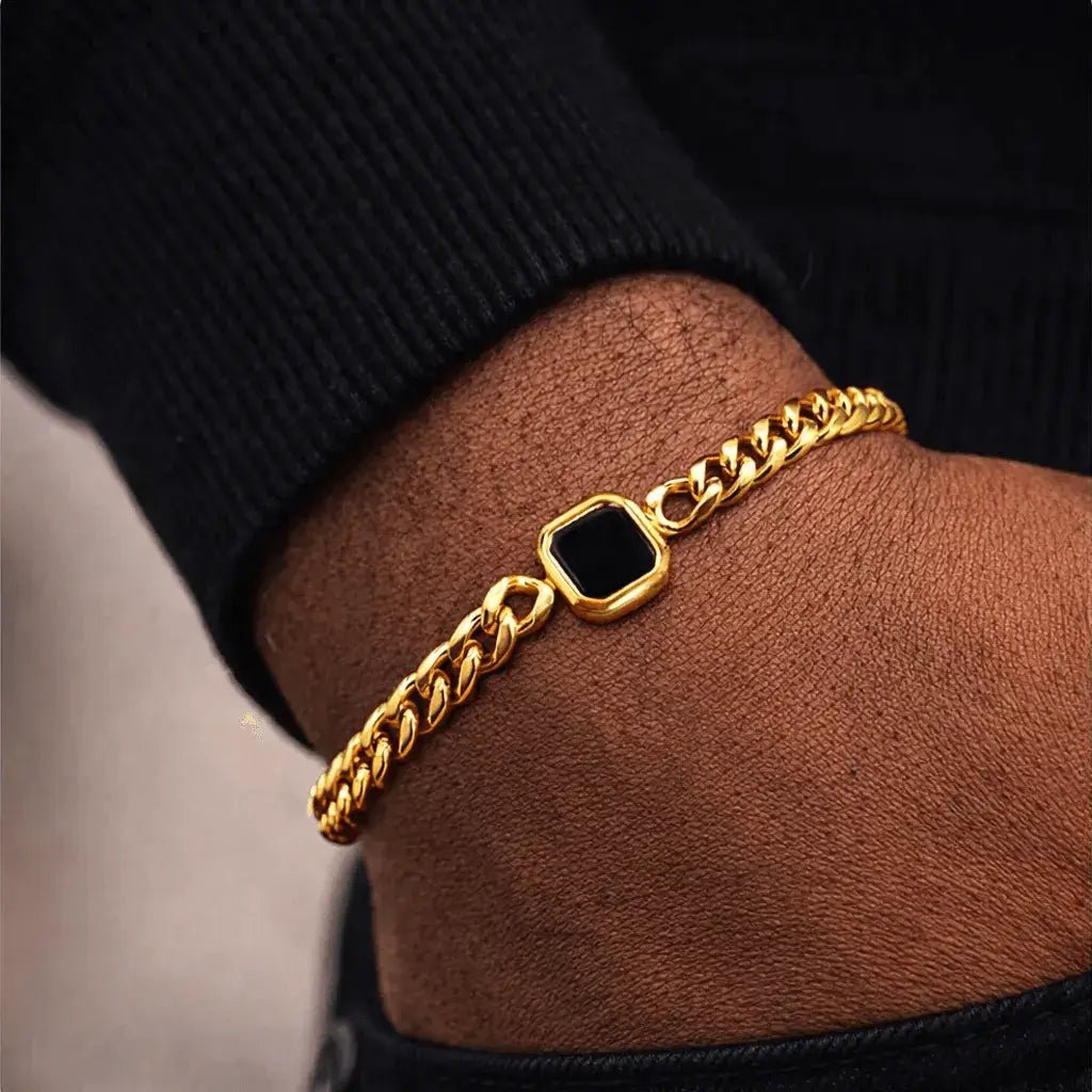 Alvora Nocturne Bracelet | Waterproof Gold & Silver Men Jewelry 