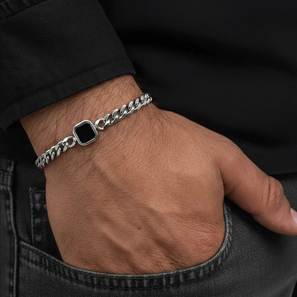 Alvora Nocturne Bracelet | Waterproof Gold & Silver Men Jewelry 