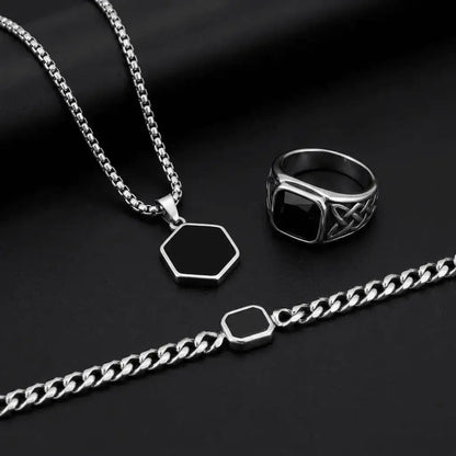 Nocturne Onyx Bundle | Men’s Jewellery Set