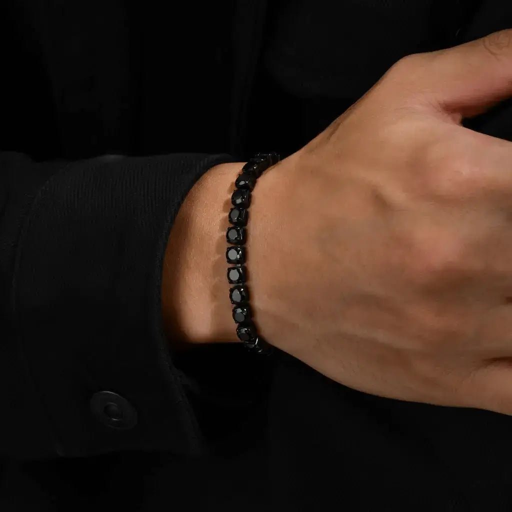 Alvora Noxera 5mm Black Tennis Chain Bracelet – Waterproof Jewelry