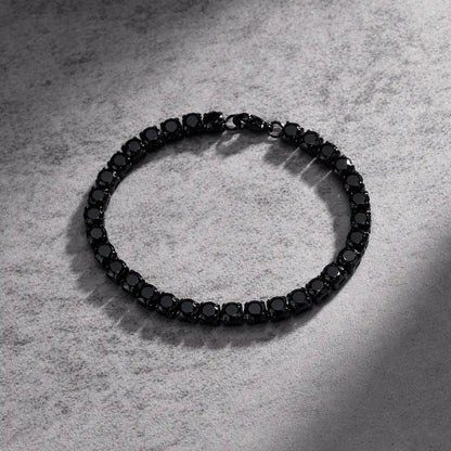 Alvora Noxera 5mm Black Tennis Chain Bracelet – Waterproof Jewelry