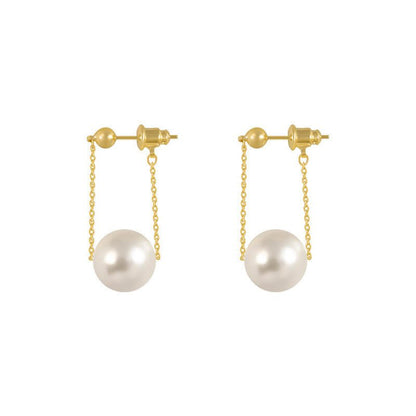 Alvora Olyssa Pearl Earrings | Minimal Gold Drop Jewellery