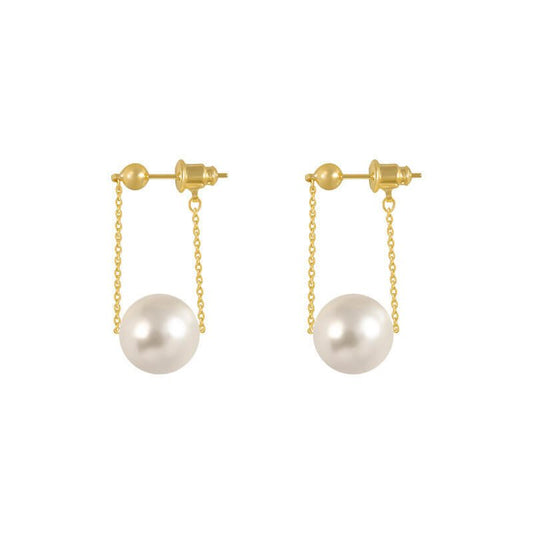 Alvora Olyssa Pearl Earrings | Minimal Gold Drop Jewellery