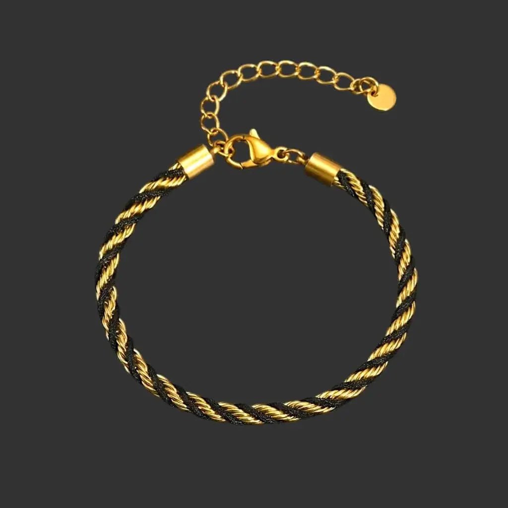 Orvex Rope Chain 18K Gold – Twisted Rope Bracelet
