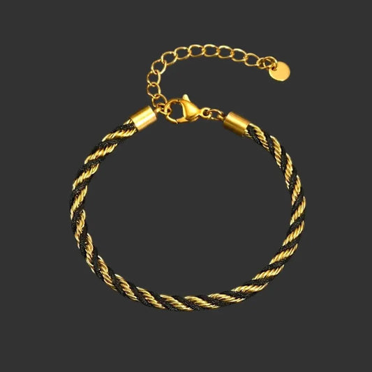 Orvex Rope Chain 18K Gold – Twisted Rope Bracelet