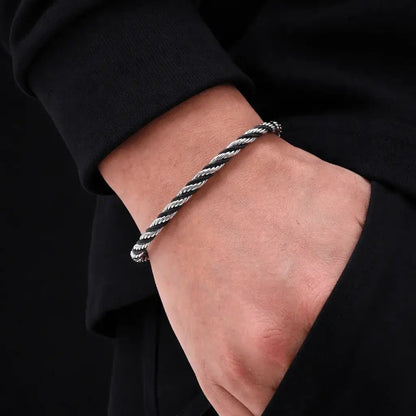 Orvex Rope Chain Silver – Waterproof Twisted Bracelet