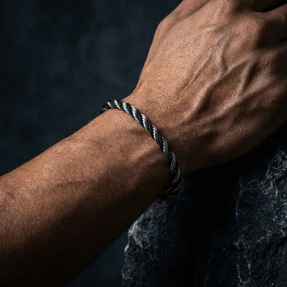 Orvex Rope Chain Silver – Waterproof Twisted Bracelet