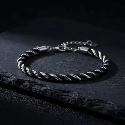 Orvex Rope Chain Silver – Waterproof Twisted Bracelet