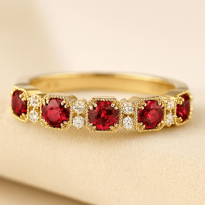 Rubira Ring – Warm Rose Gold Ring with Romantic Elegance