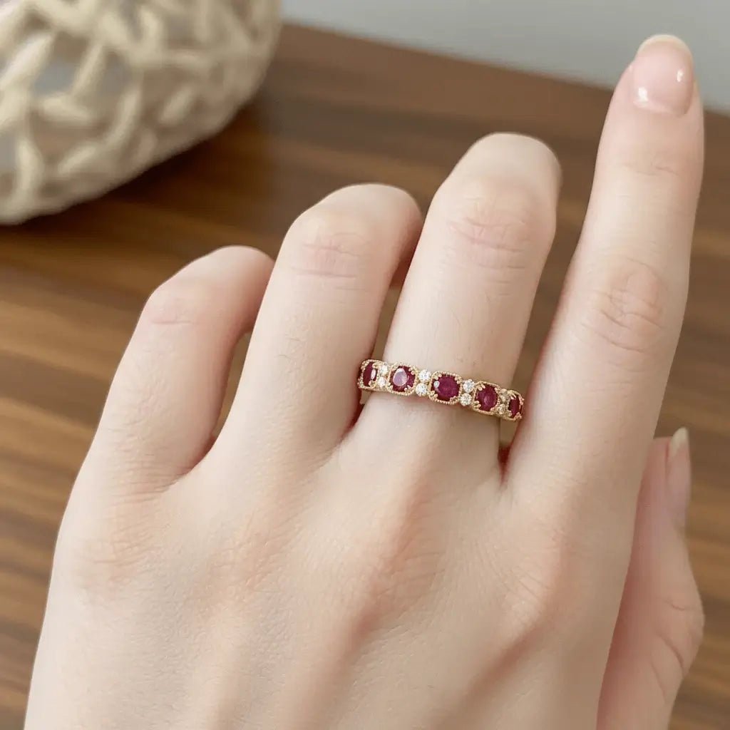 Rubira Ring – Warm Rose Gold Ring with Romantic Elegance