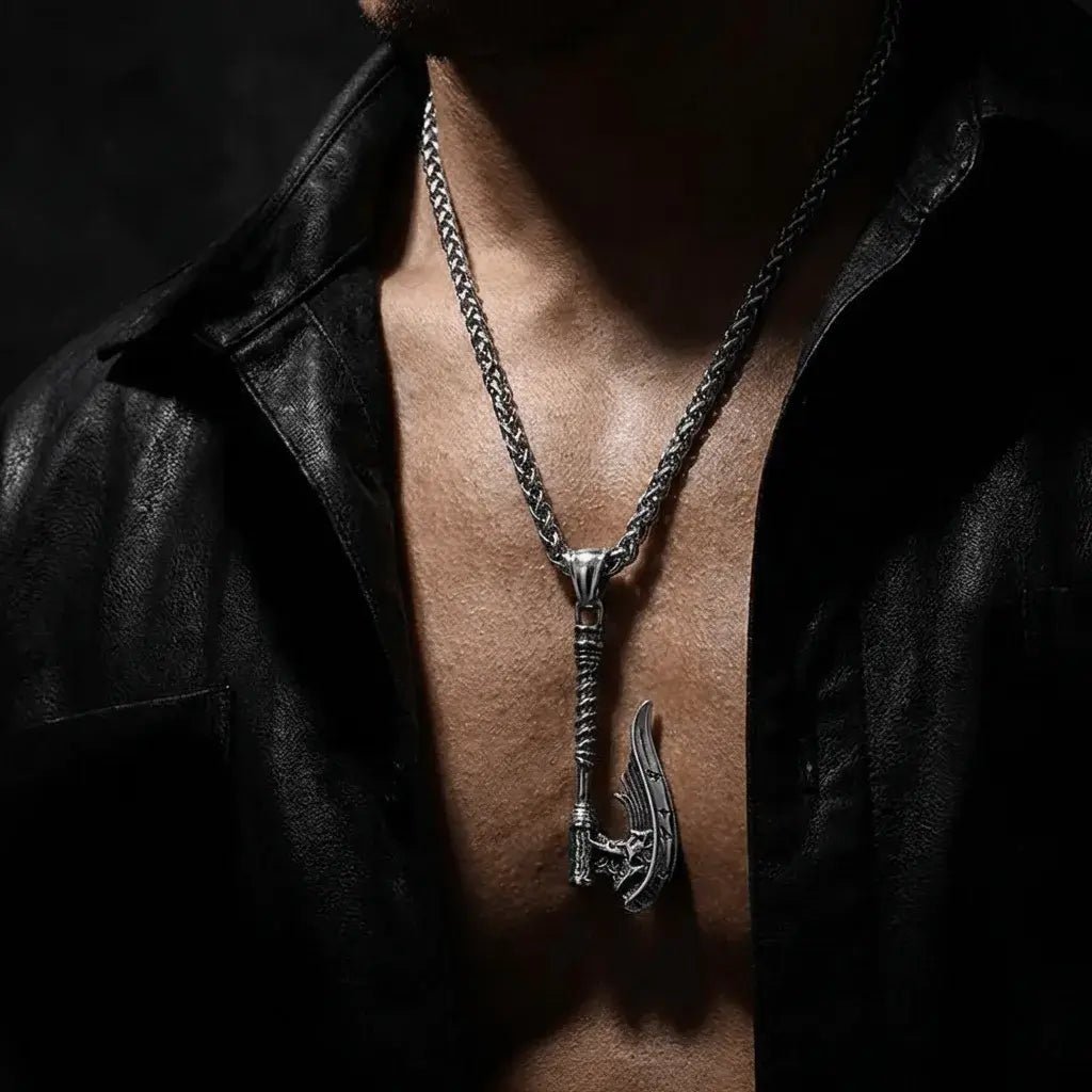 Runeborn – Viking Rune Axe Necklace | Stainless Steel Nordic