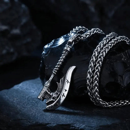 Runeborn – Viking Rune Axe Necklace | Stainless Steel Nordic
