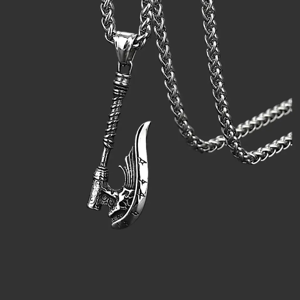 Runeborn – Viking Rune Axe Necklace | Stainless Steel Nordic