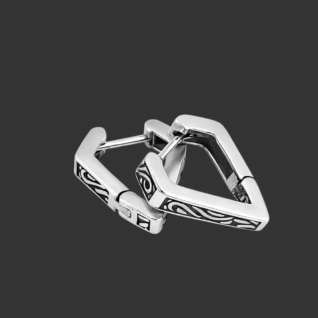 Alvora Runvex Viking Celtic Hoop Earrings – Waterproof, Minimalist Jewelry