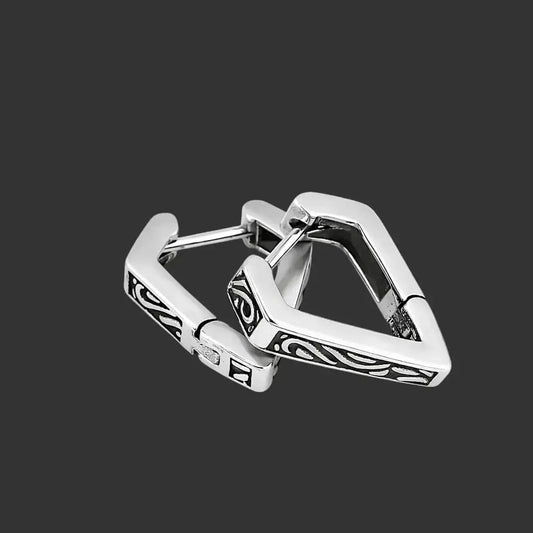 Alvora Runvex Viking Celtic Hoop Earrings – Waterproof, Minimalist Jewelry