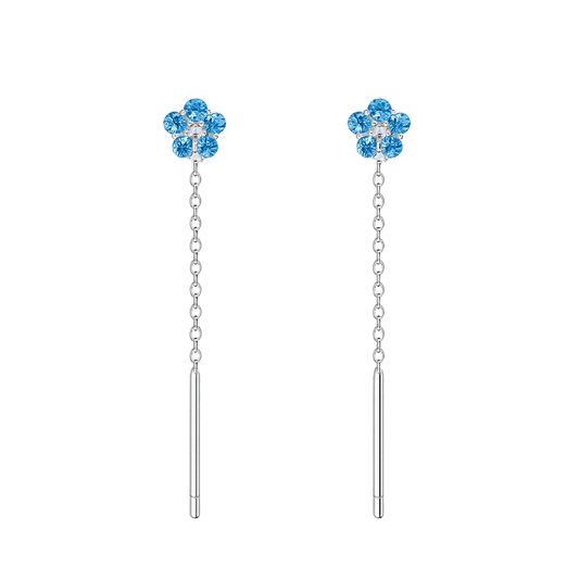 Alvora Seloura — Minimal Luxury Silver Drop Earrings