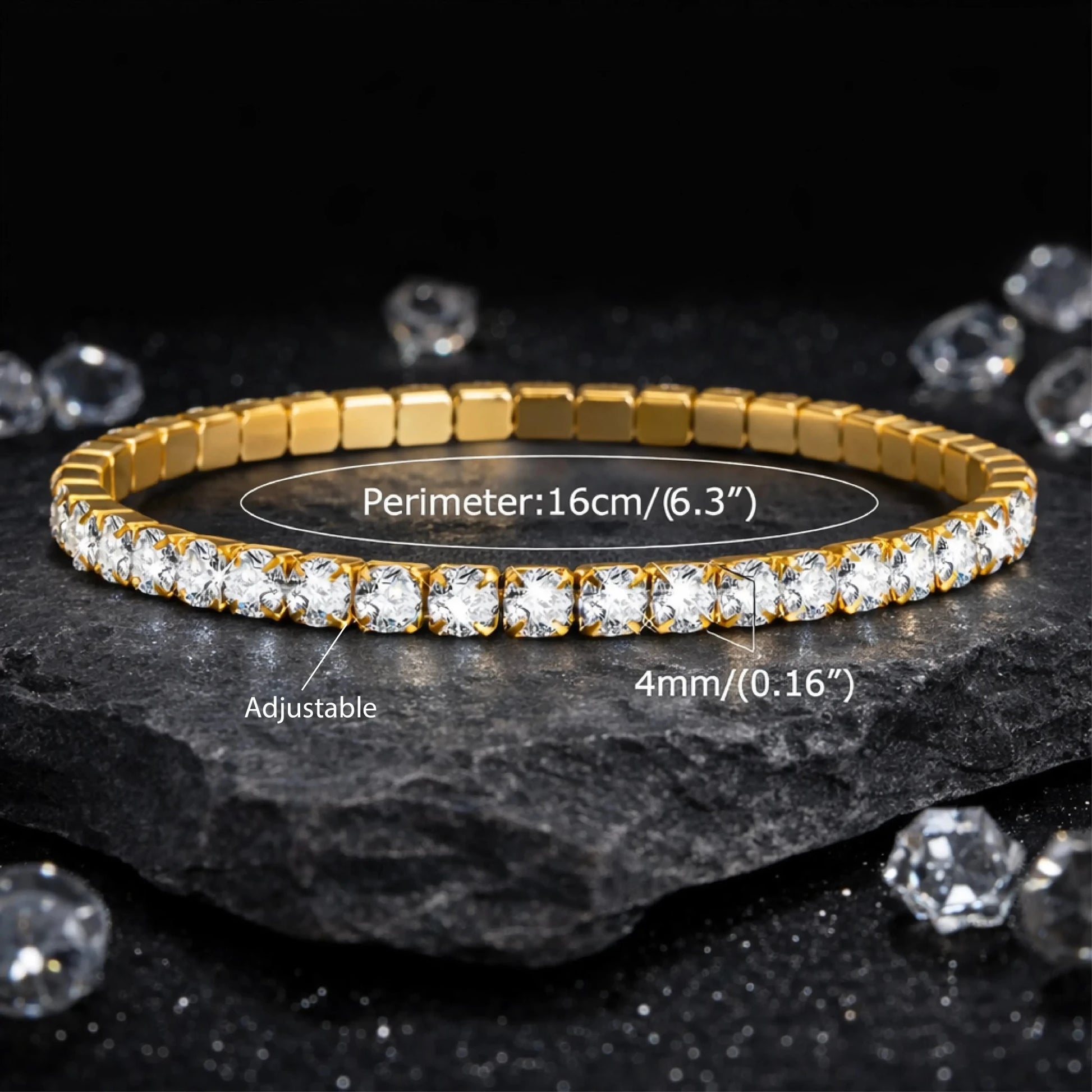 Alvora Sentinel Flex – Adjustable Waterproof Men's Tennis Bracelet