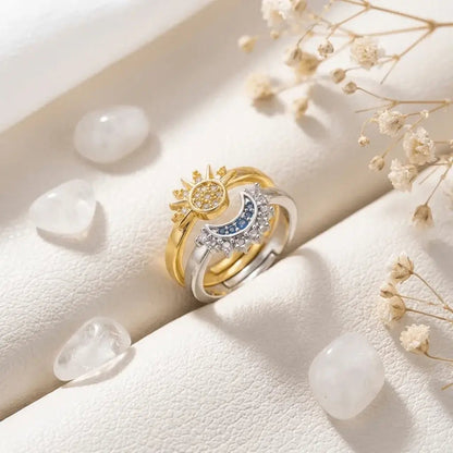 Solen Duo Ring – Sun & Moon Gold Jewelry