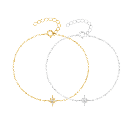 Gold & Silver Star-Shaped Bracelet – Minimal Design