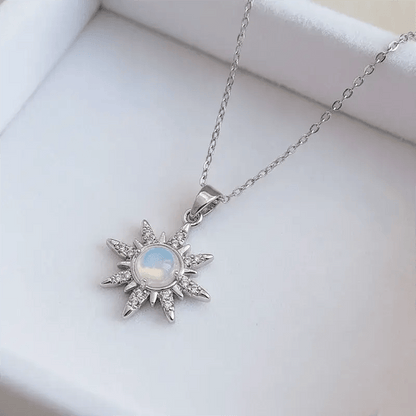 Alvora Sunaro Necklace – Vintage Gold & Silver Waterproof Opal Jewelry
