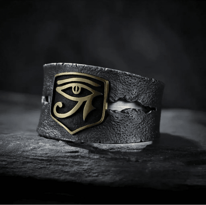 Alvora Udjar Eye of Horus Ring | Vintage Egyptian Udjat Men’s Jewellery