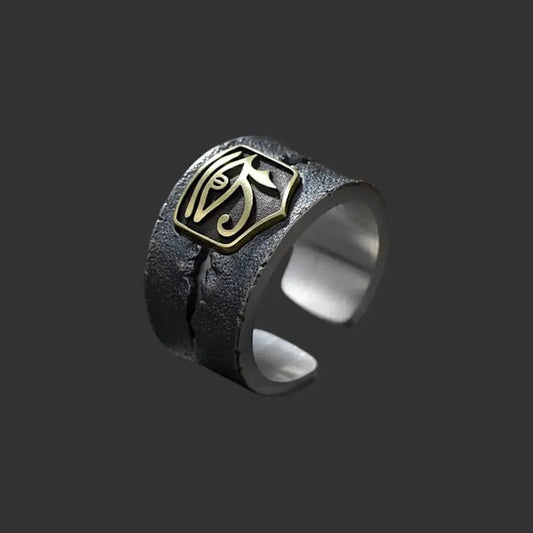 Alvora Udjar Eye of Horus Ring | Vintage Egyptian Udjat Men’s Jewellery