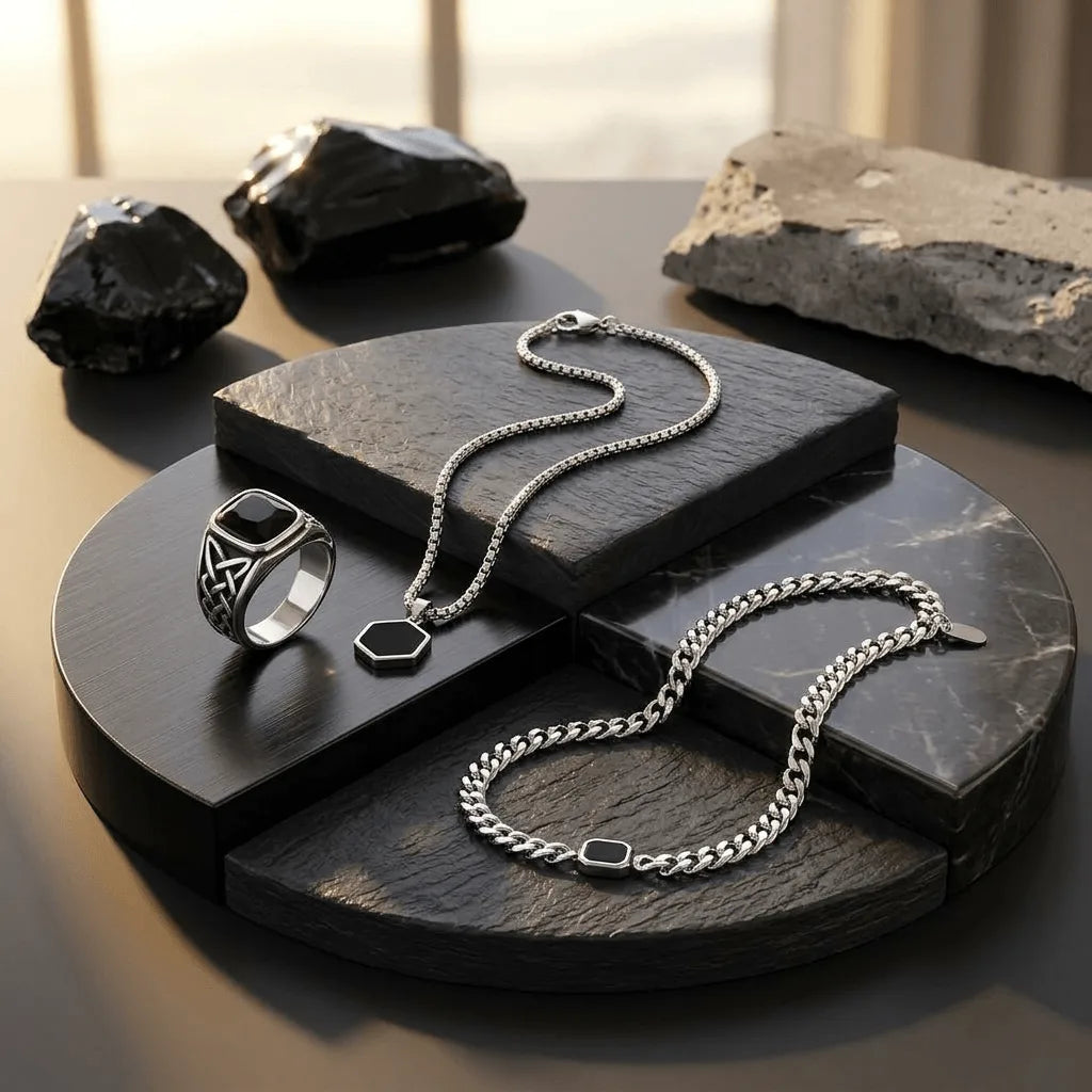 Nocturne Onyx Bundle | Men’s Jewellery Set