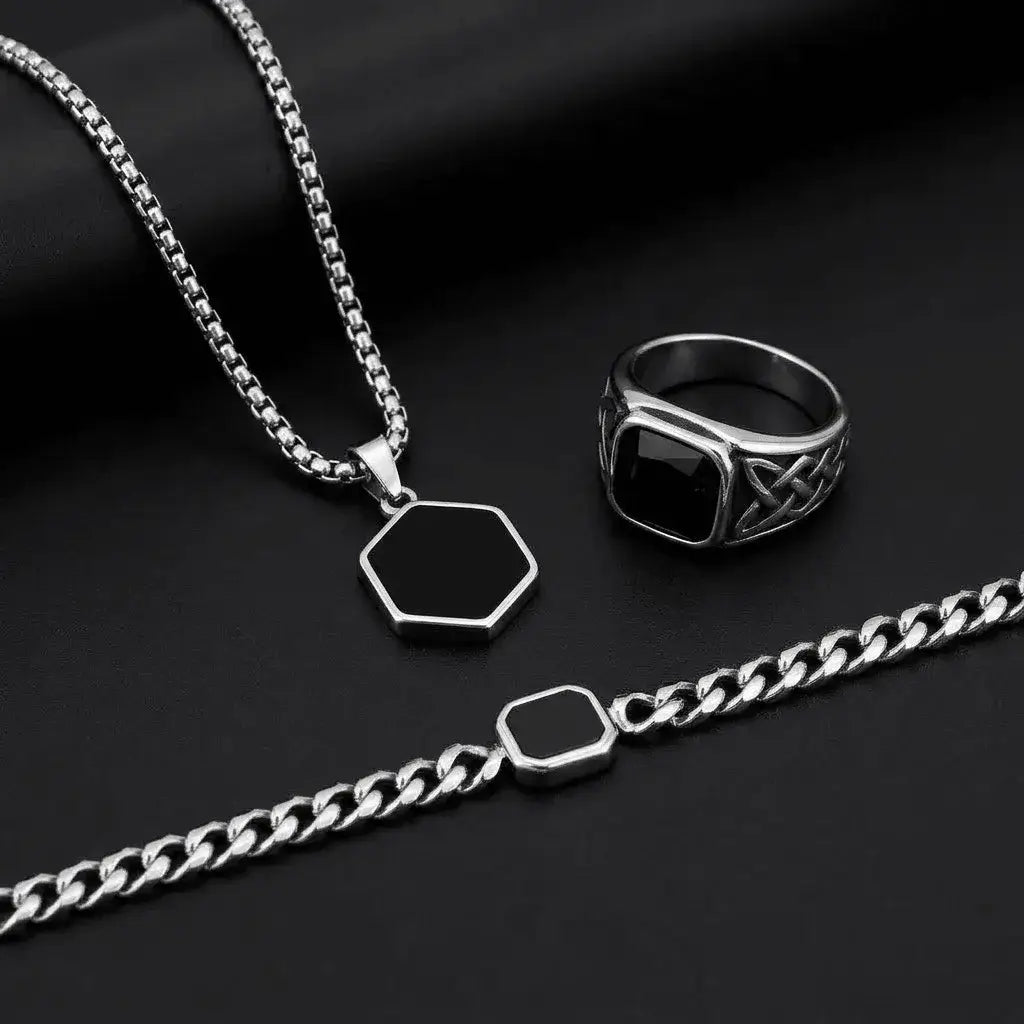 Nocturne Onyx Bundle | Men’s Jewellery Set