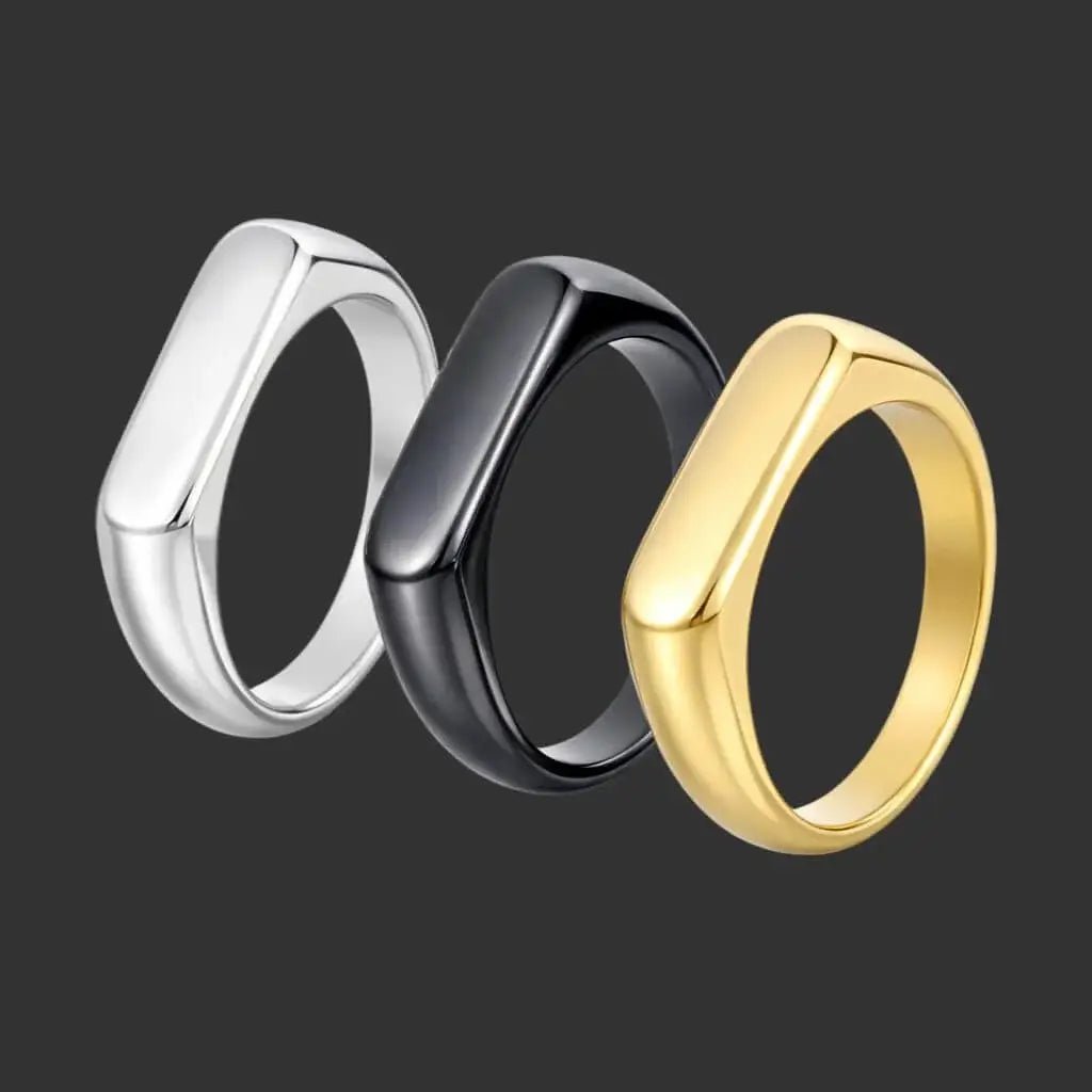 Alvora Valefo | Waterproof Stainless Steel Minimal Men’s Ring 