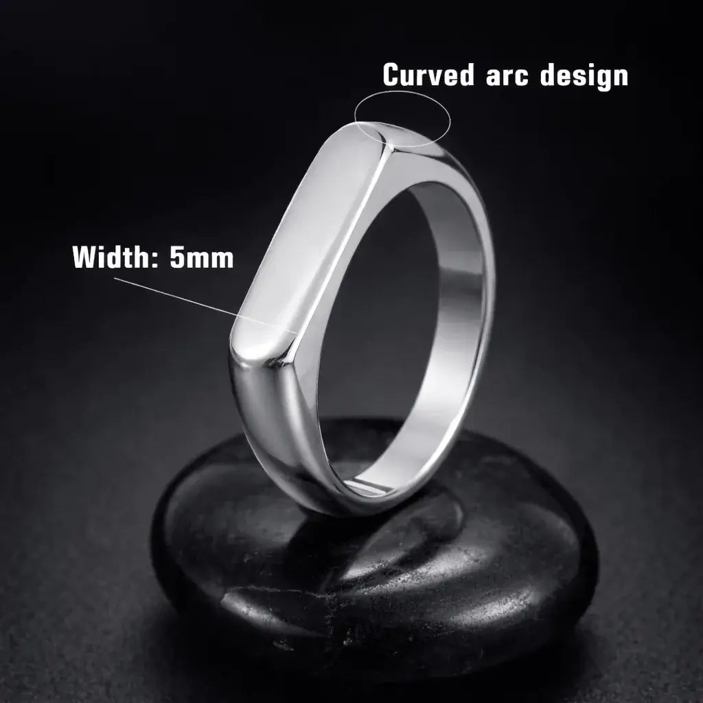 Alvora Valefo | Waterproof Stainless Steel Minimal Men’s Ring 