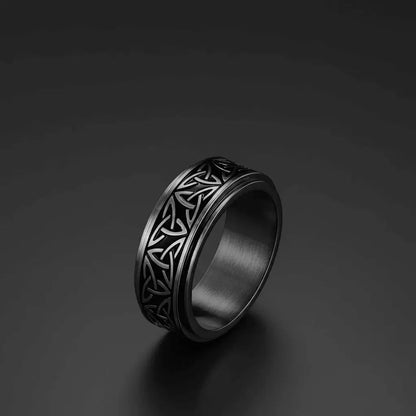 Alvora Valkrune Forged by Nordic Fate | Rotatable Men’s Ring 
