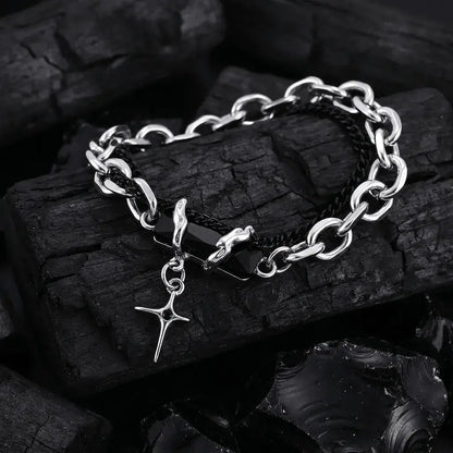 Vanta Onyx Star I silver and black bracelet 