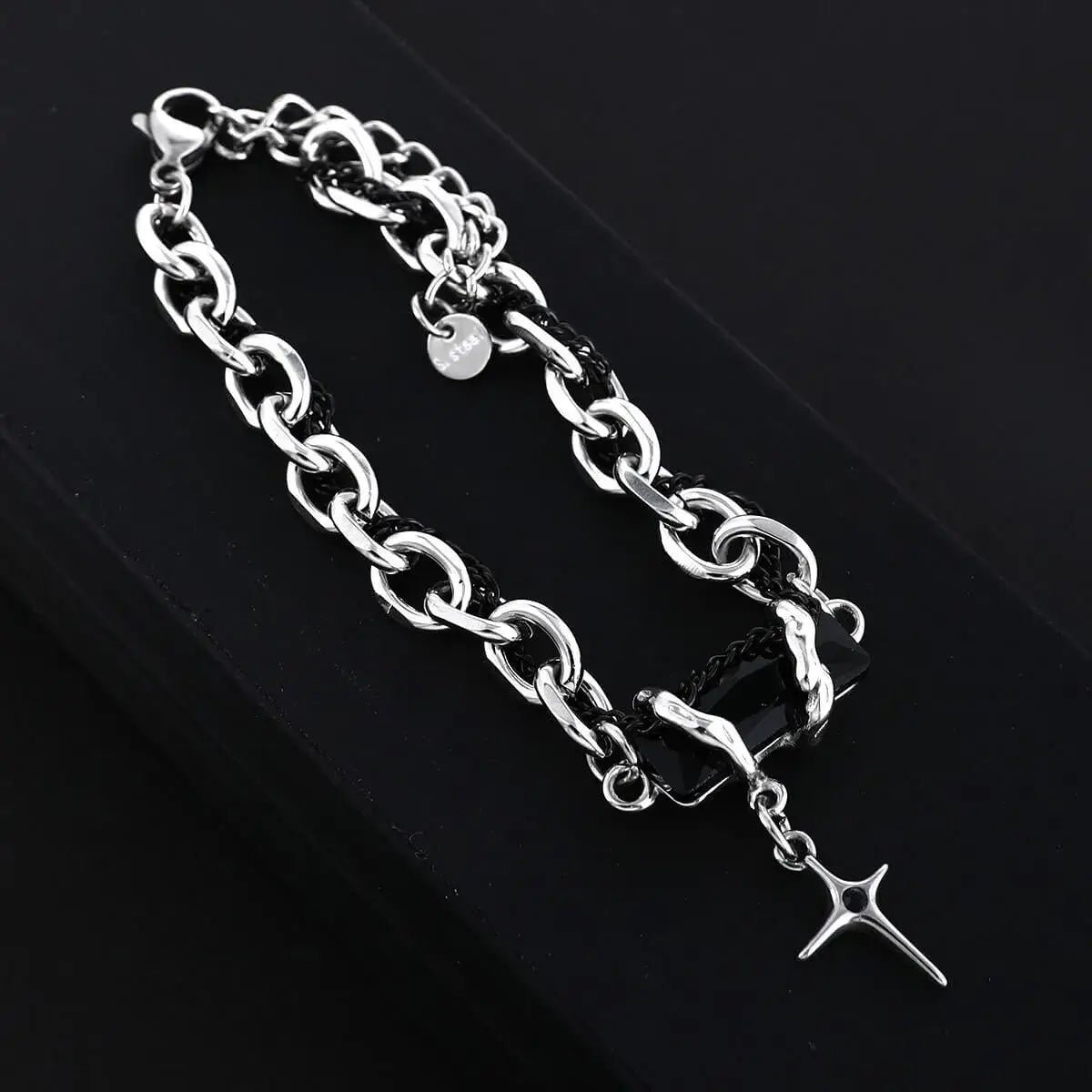 Vanta Onyx Star I silver and black bracelet 