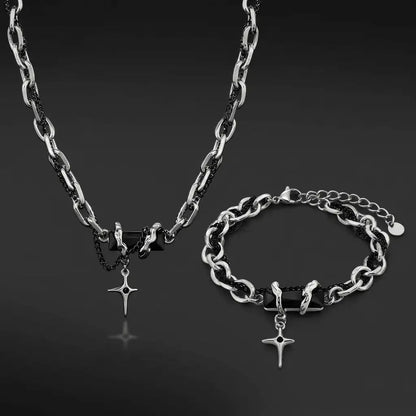 Vanta Onyx Star Bundle | Silver & Black Jewellery Set