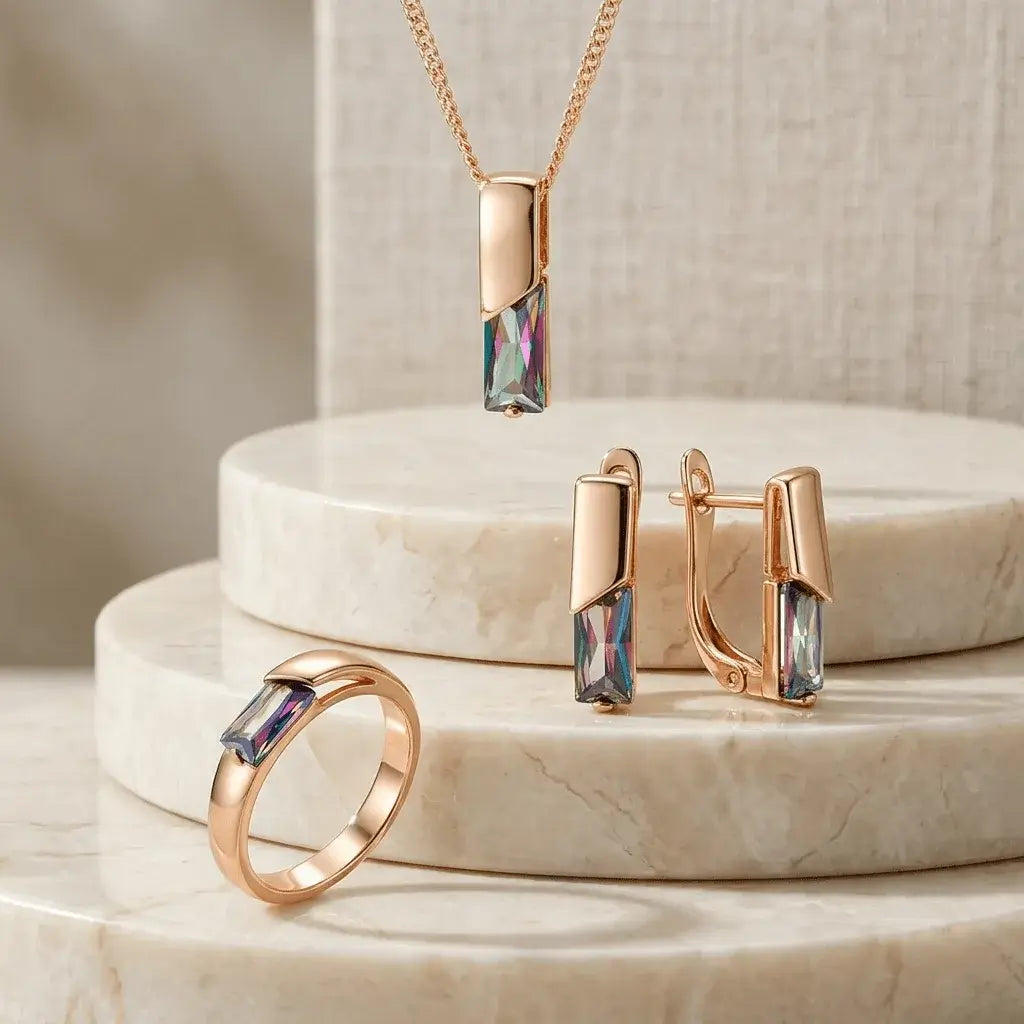 Elixson Auralis Bundle | Rose Gold Jewellery Set | ALVORA