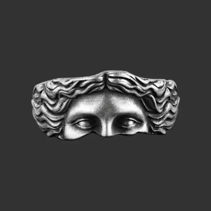 Alvora Venera Obscura Silver – Vintage Venus Face Mythology Ring