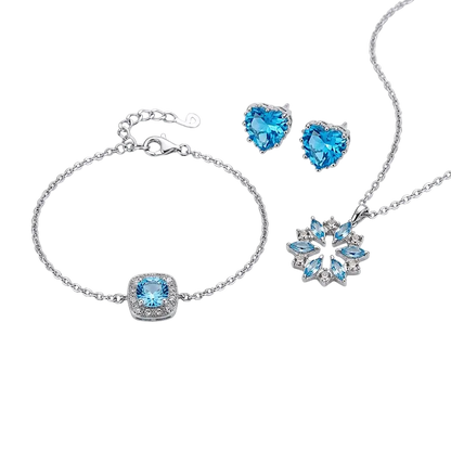 Glacial Blue Bundle | Silver Blue Jewellery Set