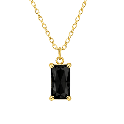 Alvora Vita – Umbra Necklace | 18K Gold Rectangle Minimal Pendant 