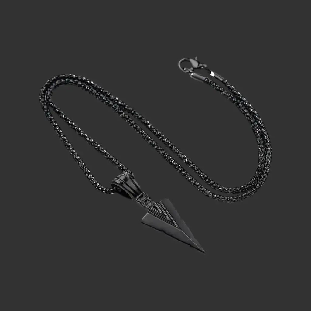 Alvora Vorak Nordic Arrowhead Necklace – High-Quality Metal Men’s Pendant