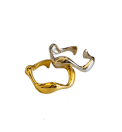 Wavelet Adjustable Rings – Stacking Gold & Silver Jewellery