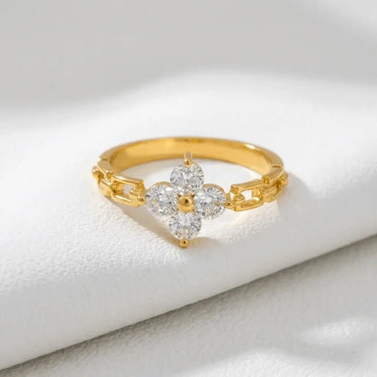 Zerlina | 18K Gold Waterproof Floral Ring