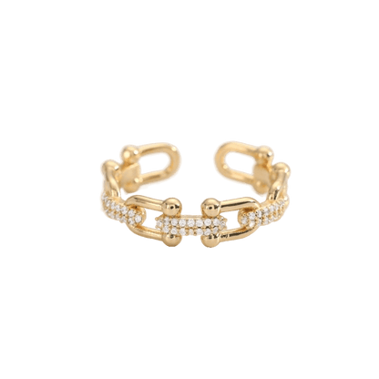 Zerra Gold Ring | Zircon Chain Inspired Jewellery