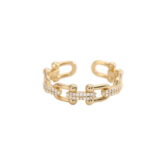 Zerra Gold Ring | Zircon Chain Inspired Jewellery